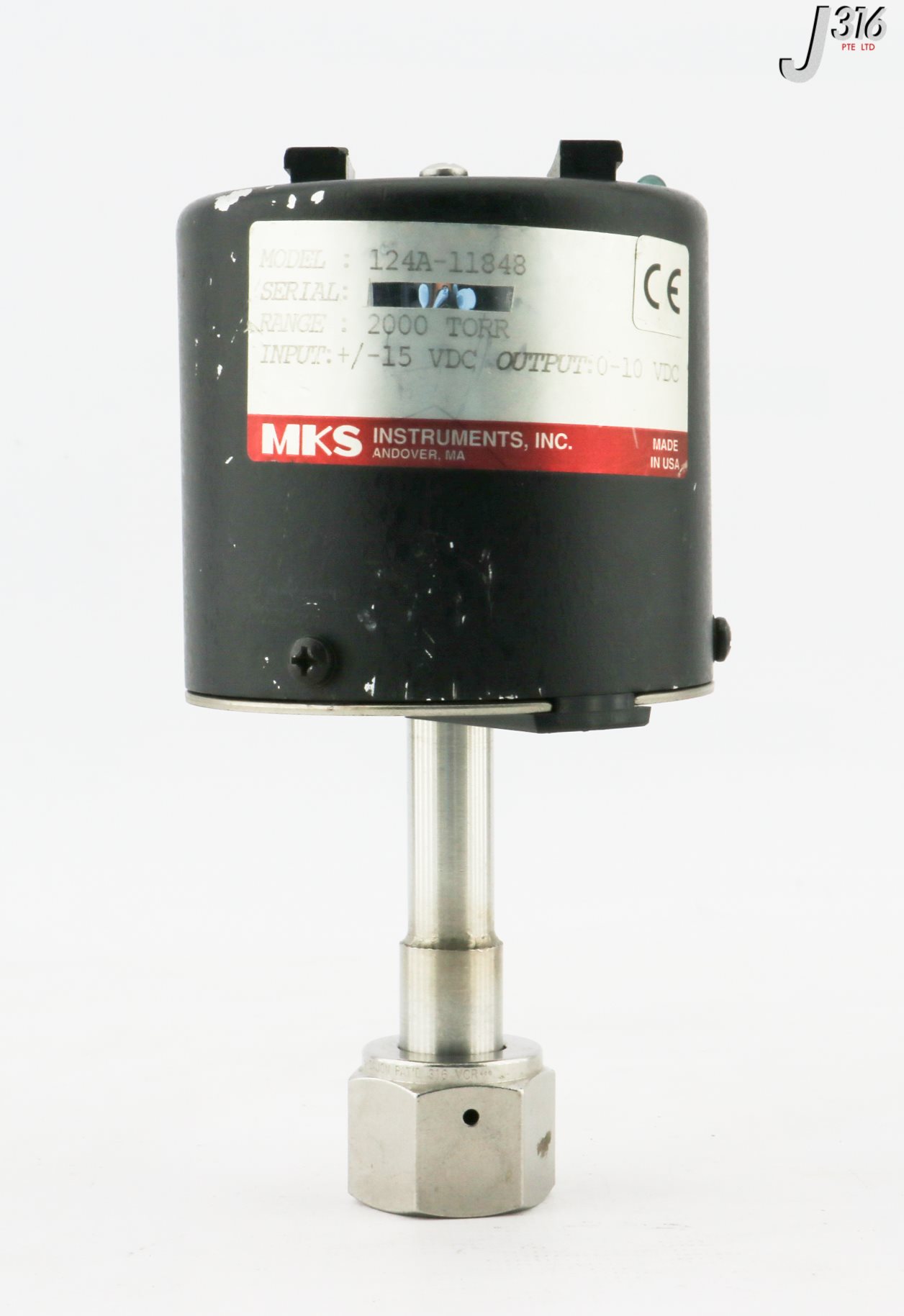 T449 MKS BARATRON PRESSURE TRANSDUCER, TYPE 124, 2000TORR 124A